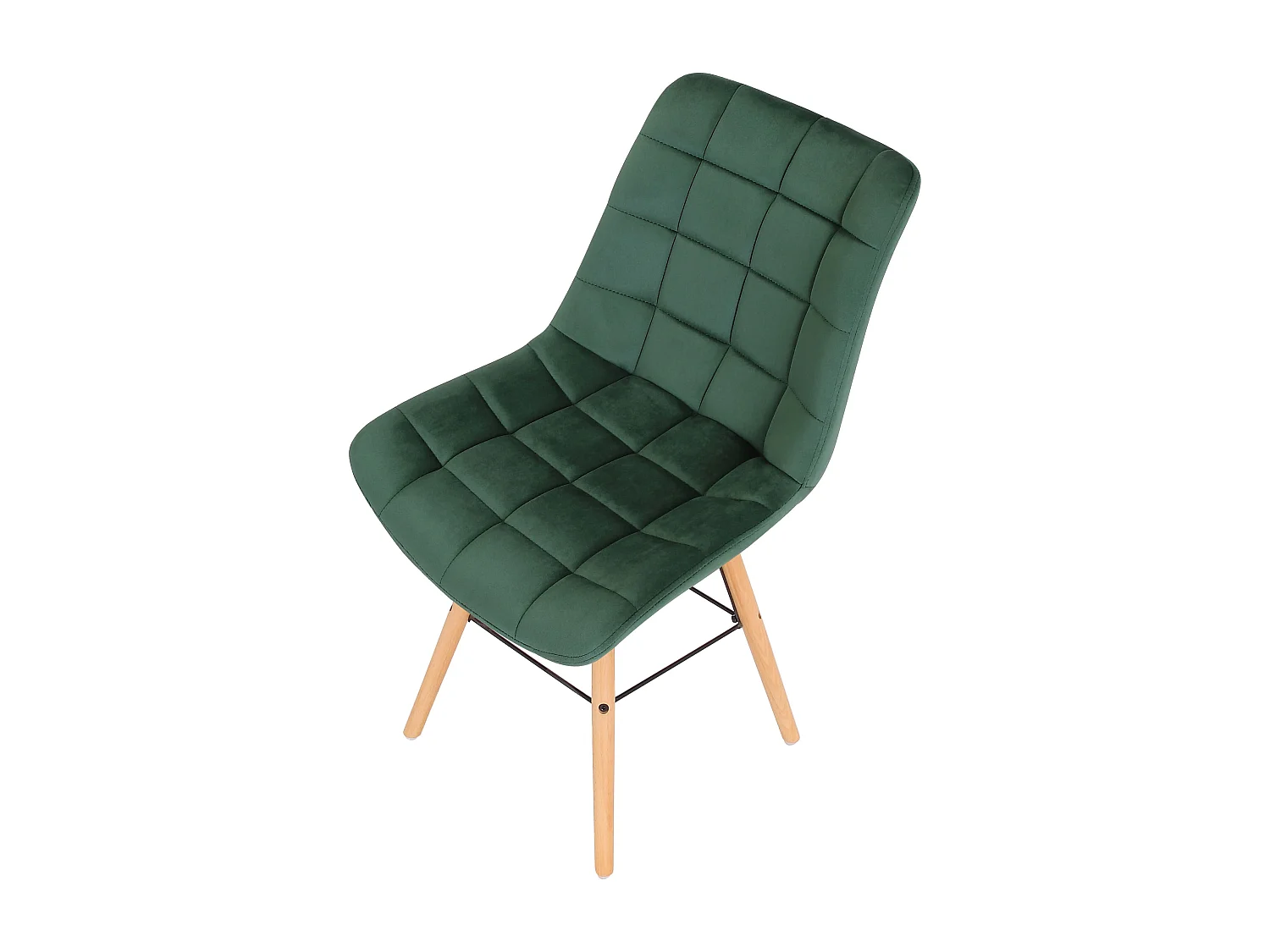 chaise salle à manger - Velours & Bois - Vert - Leni