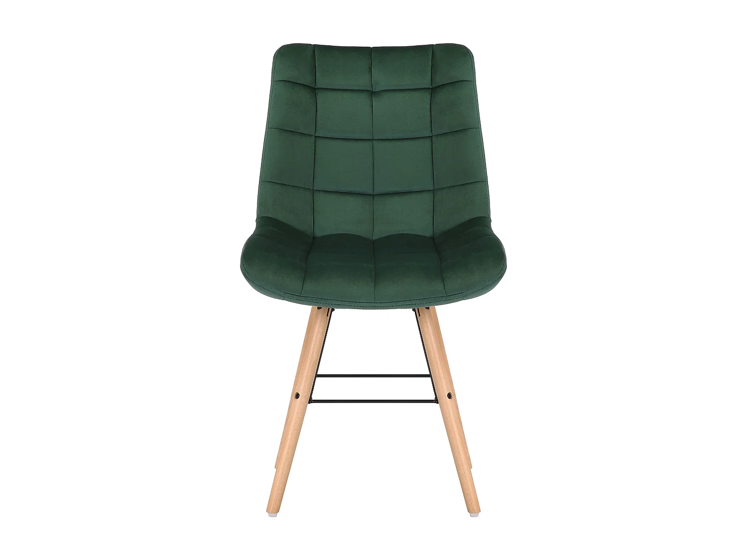 chaise salle à manger - Velours & Bois - Vert - Leni