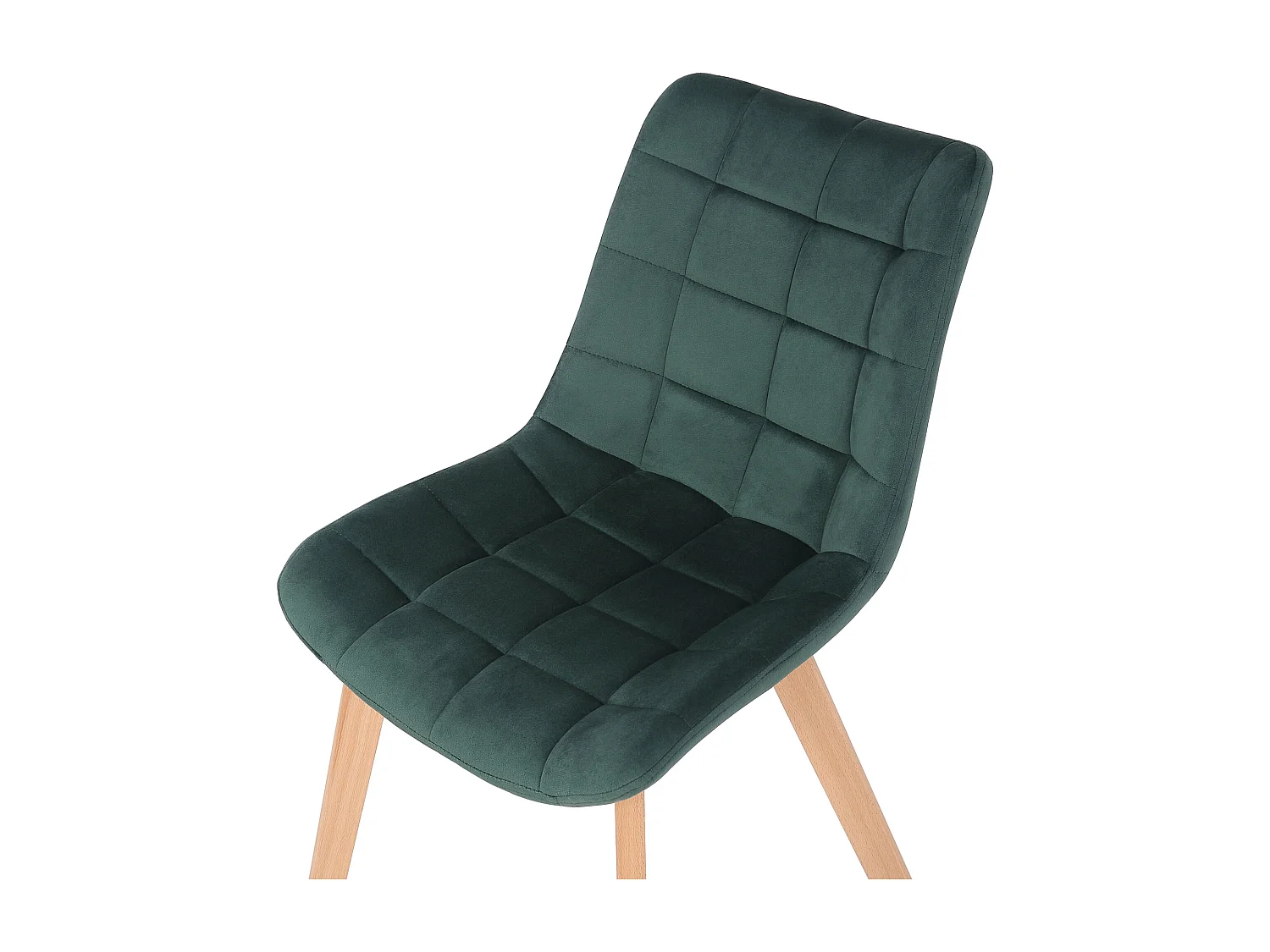 Lot de 2  chaise salle à manger - Velours - Vert - Passaic