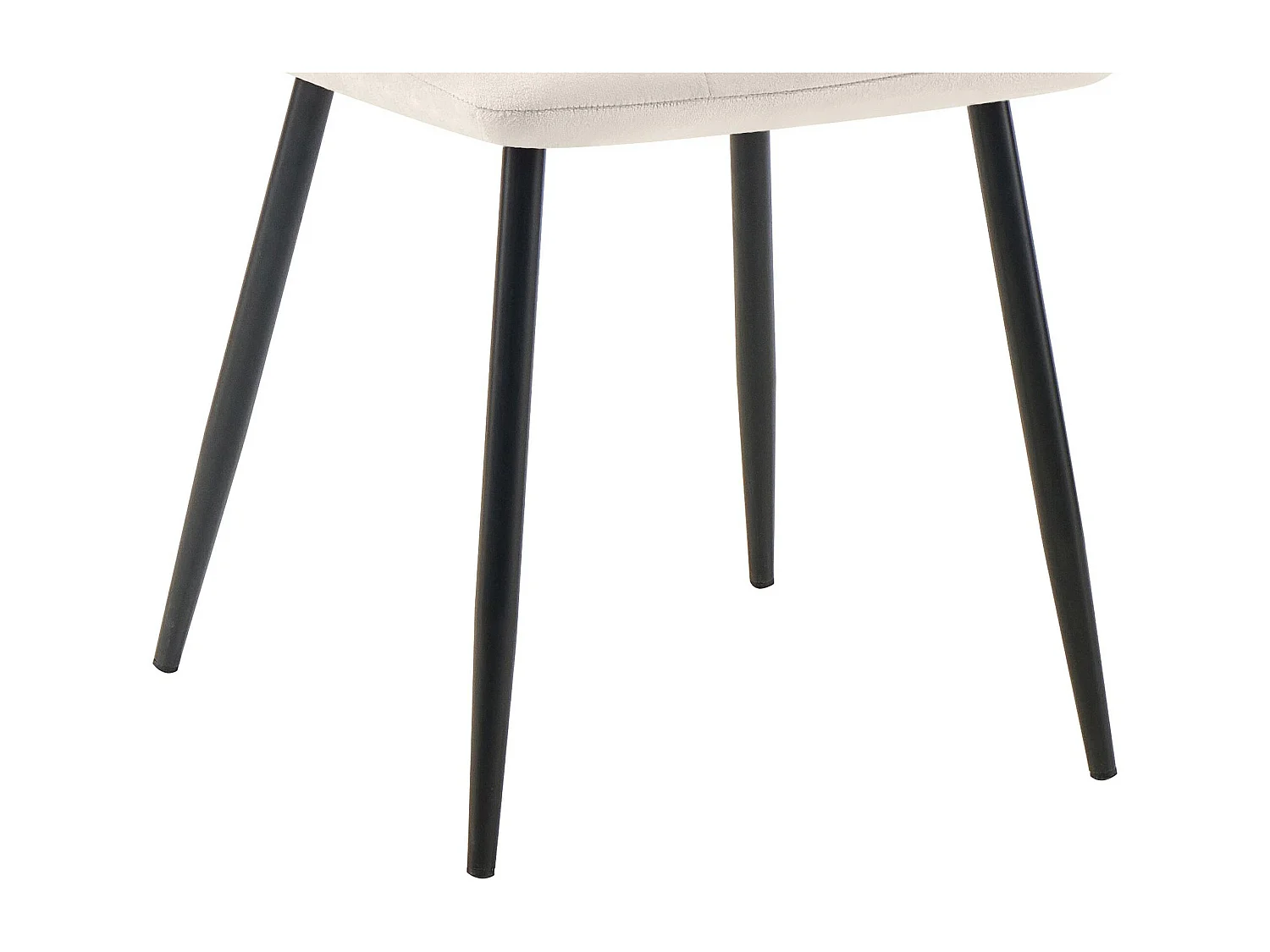 chaise salle à manger - Velours - Blanc crème - Tilde