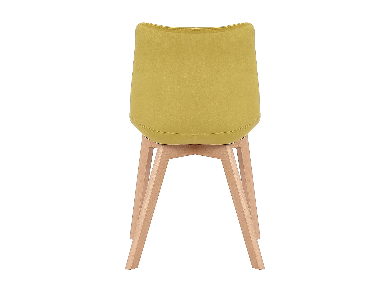 Lot de 2  chaise salle à manger - Velours - Jaune - Passaic