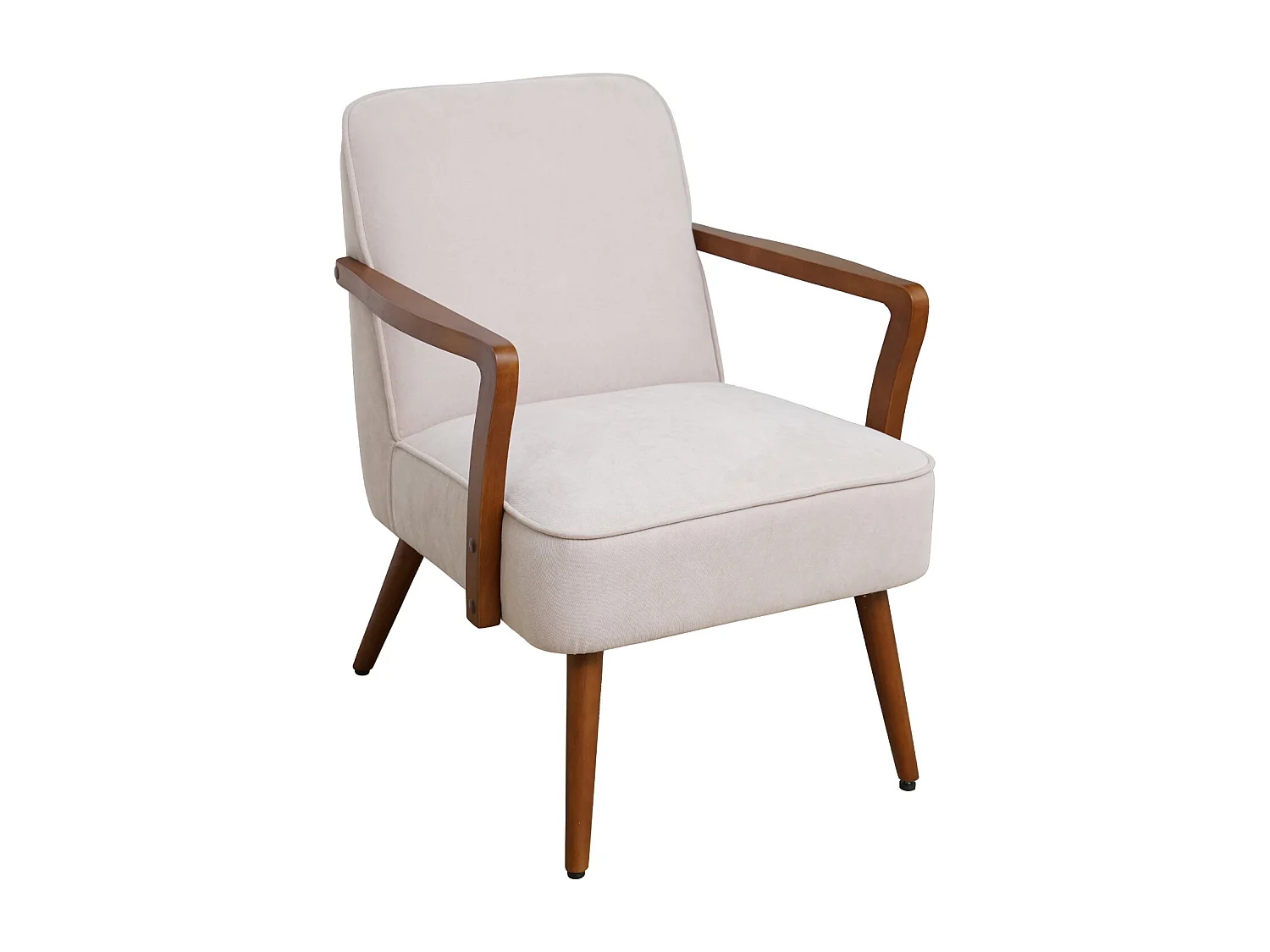 SVITA TUVA Fauteuil lounge Chaise d'accent vintage Salon Chambre à coucher Beige