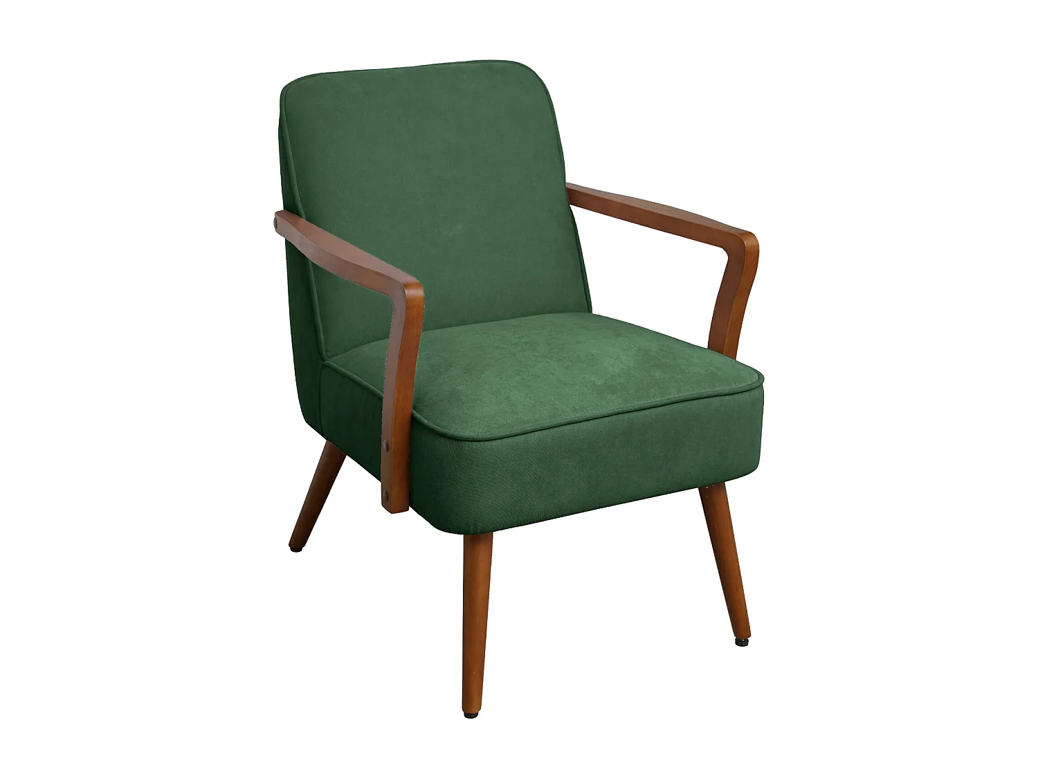 SVITA TUVA Fauteuil lounge Chaise d'accent vintage Salon Chambre à coucher Vert foncé