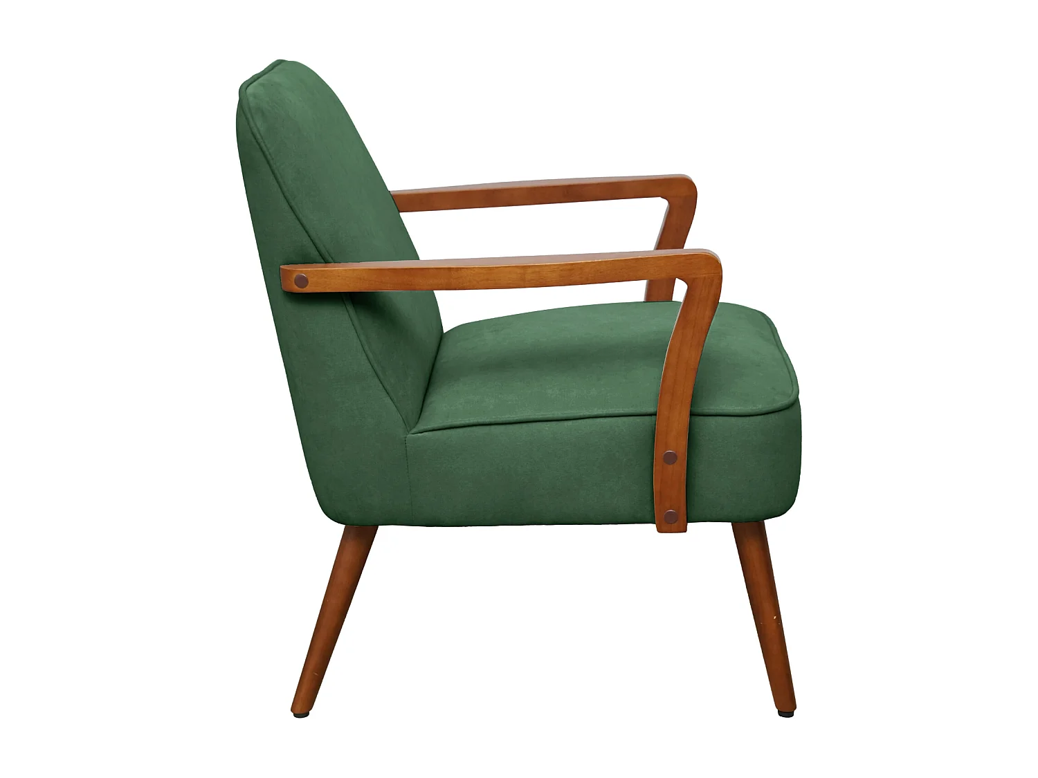 SVITA TUVA Fauteuil lounge Chaise d'accent vintage Salon Chambre à coucher Vert foncé