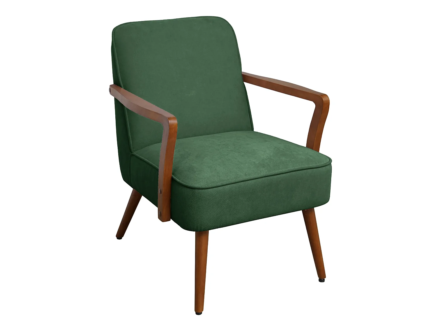 SVITA TUVA Fauteuil lounge Chaise d'accent vintage Salon Chambre à coucher Vert foncé