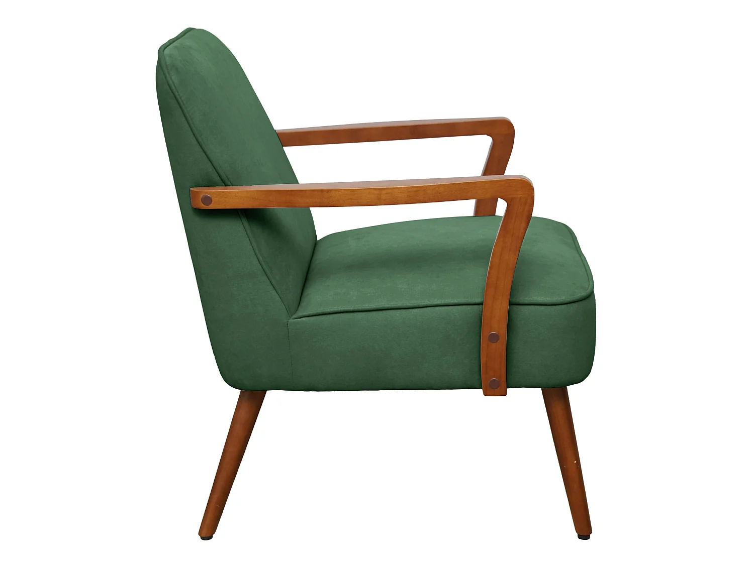 SVITA TUVA Fauteuil lounge Chaise d'accent vintage Salon Chambre à coucher Vert foncé
