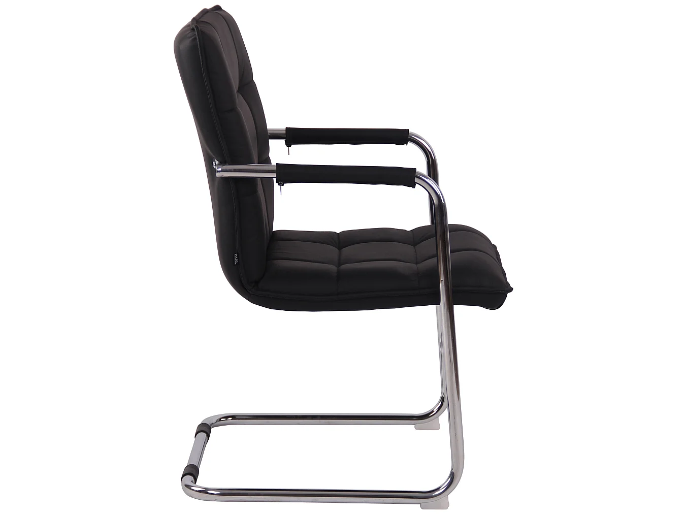 chaises oscillantes - Véritable cuir & Chrome - Noir - Gandia