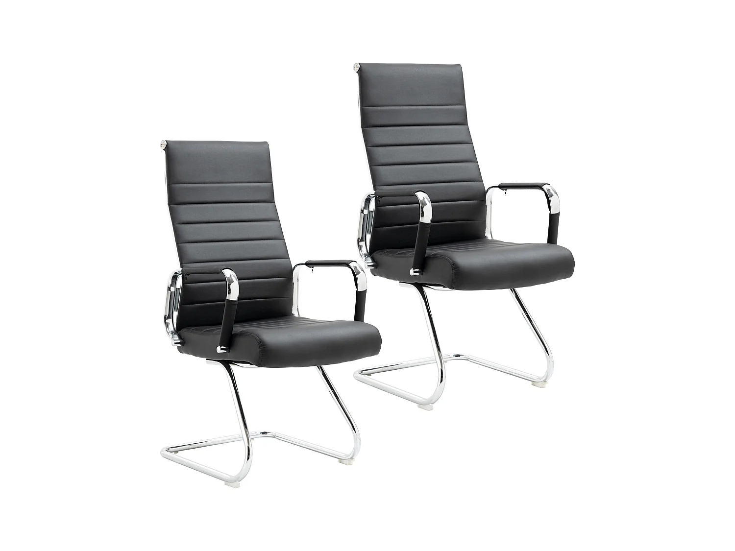2x chaise visiteur en similicuir
