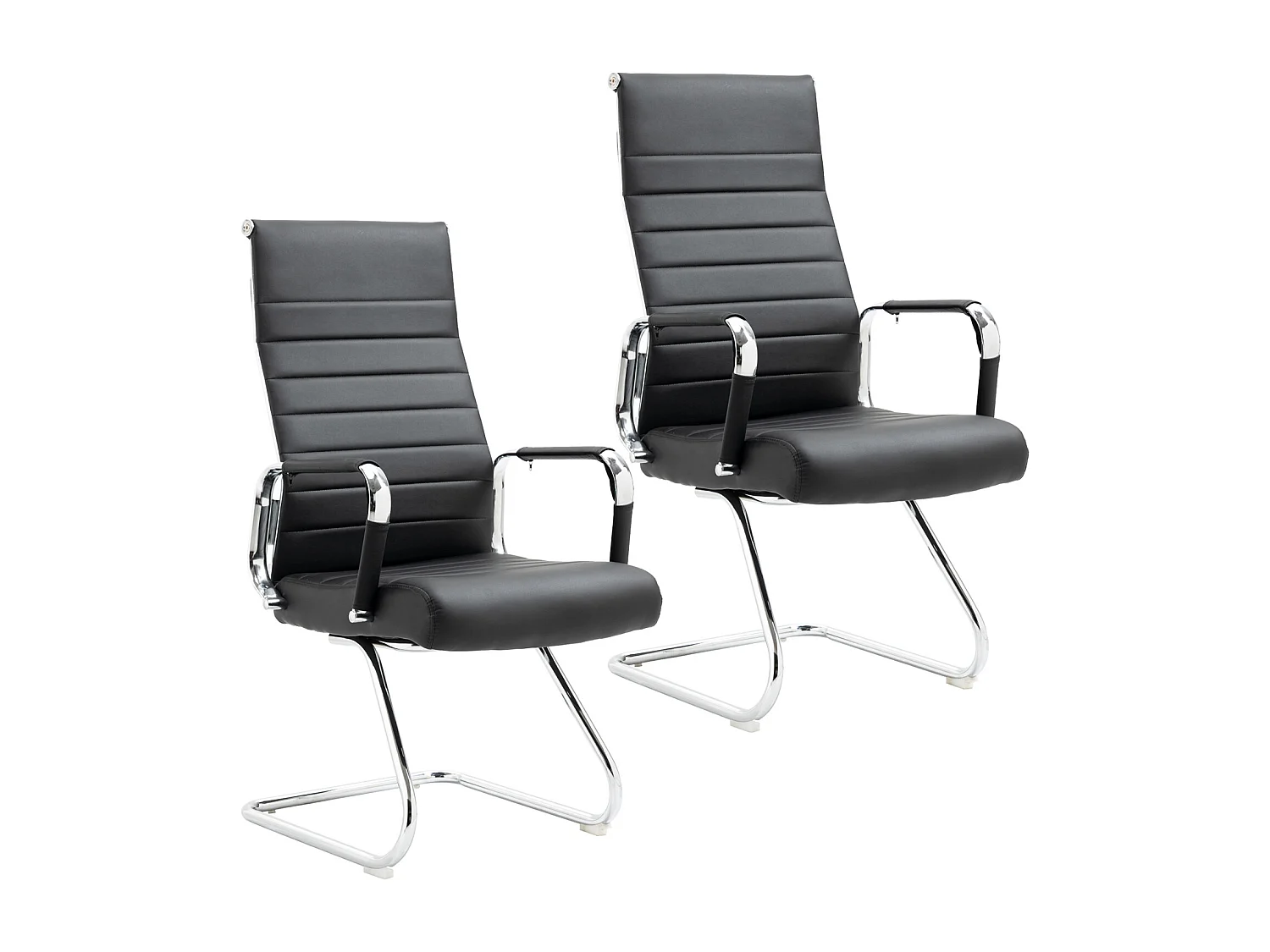 2x chaise visiteur en similicuir