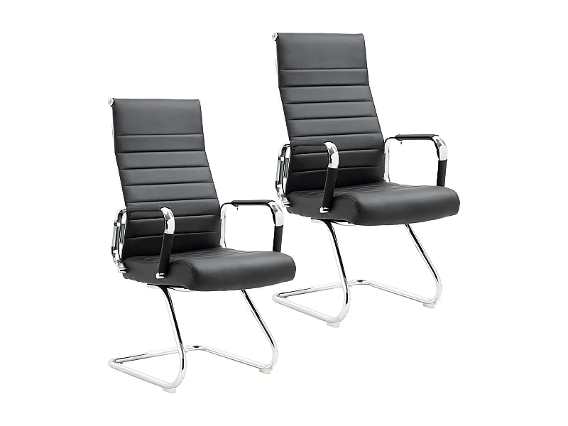 2x chaise visiteur en similicuir