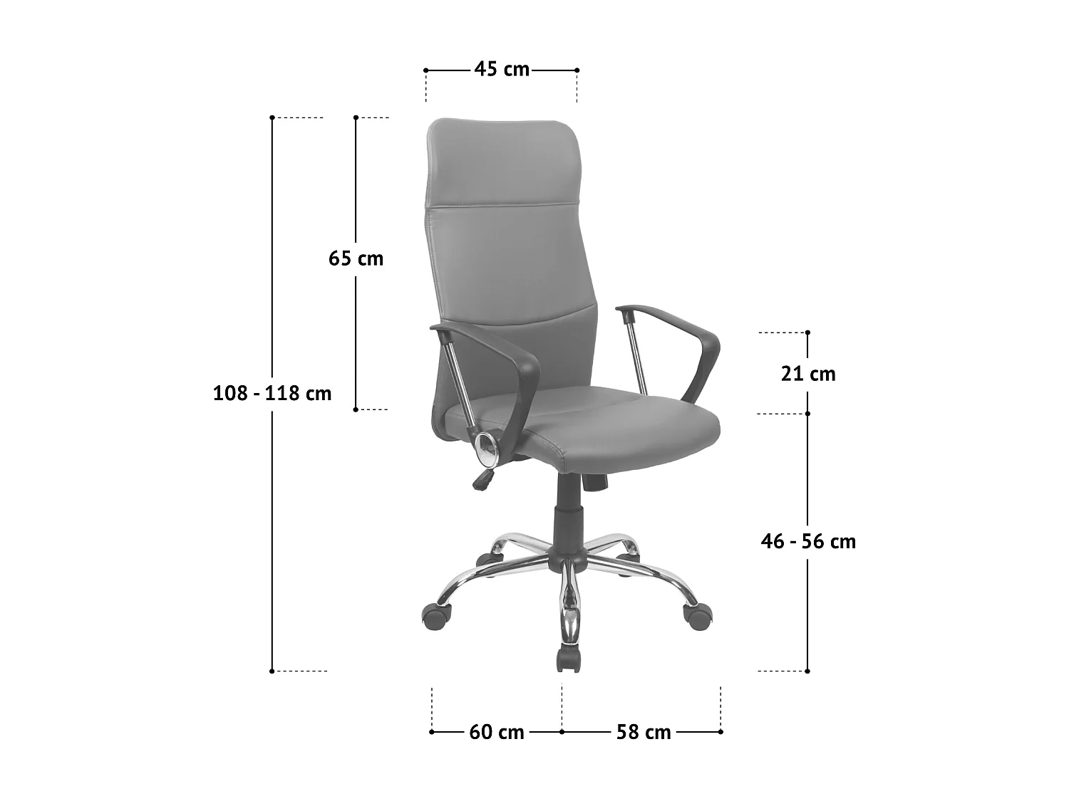 Fauteuil de direction avec roulettes