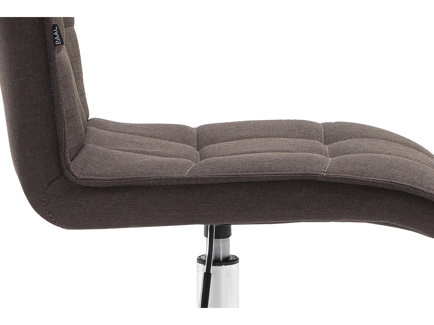 Chaise de bureau - Tissu & Métal chromé - Gris foncé - Peking V2