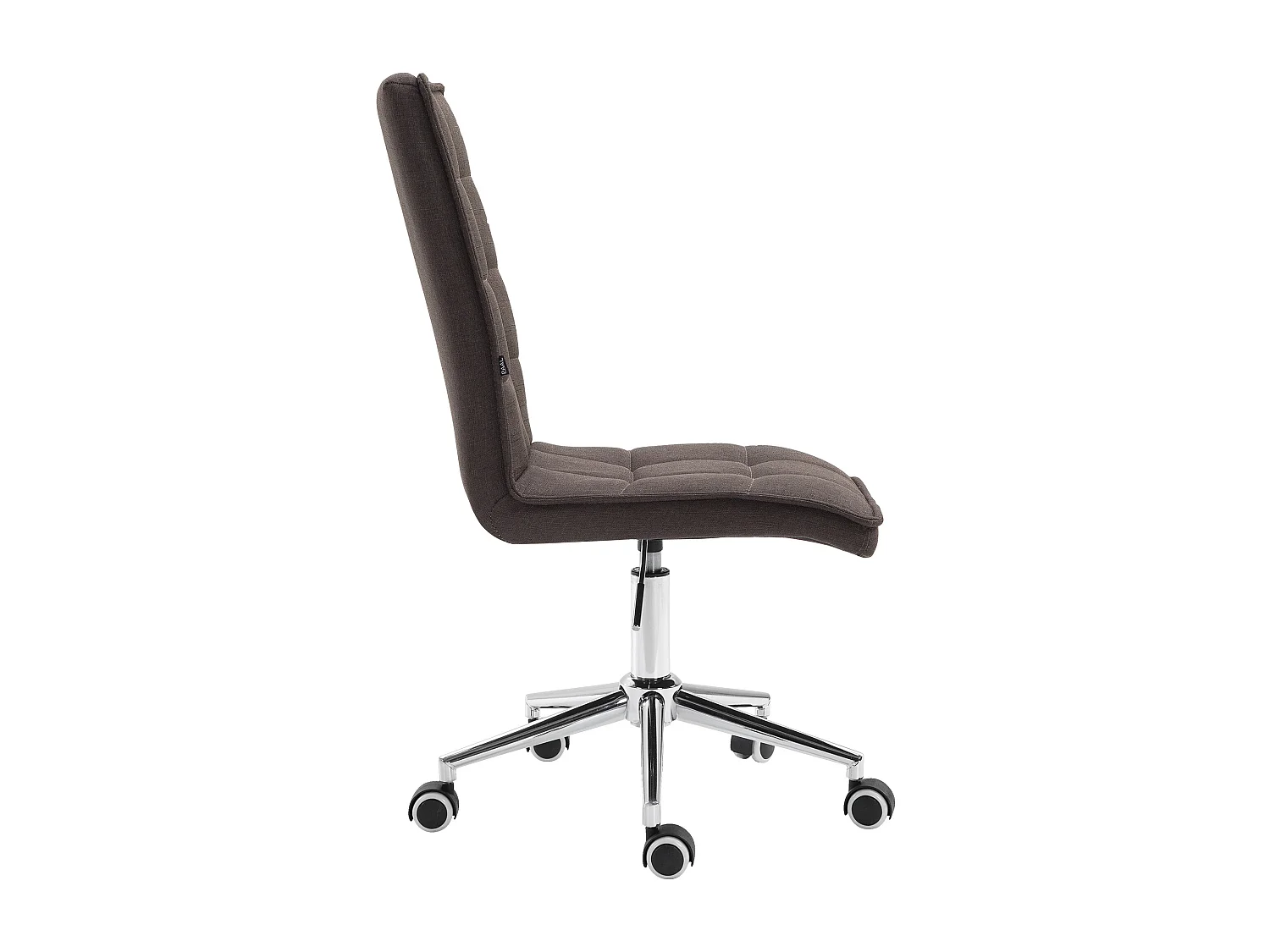 Chaise de bureau - Tissu & Métal chromé - Gris foncé - Peking V2