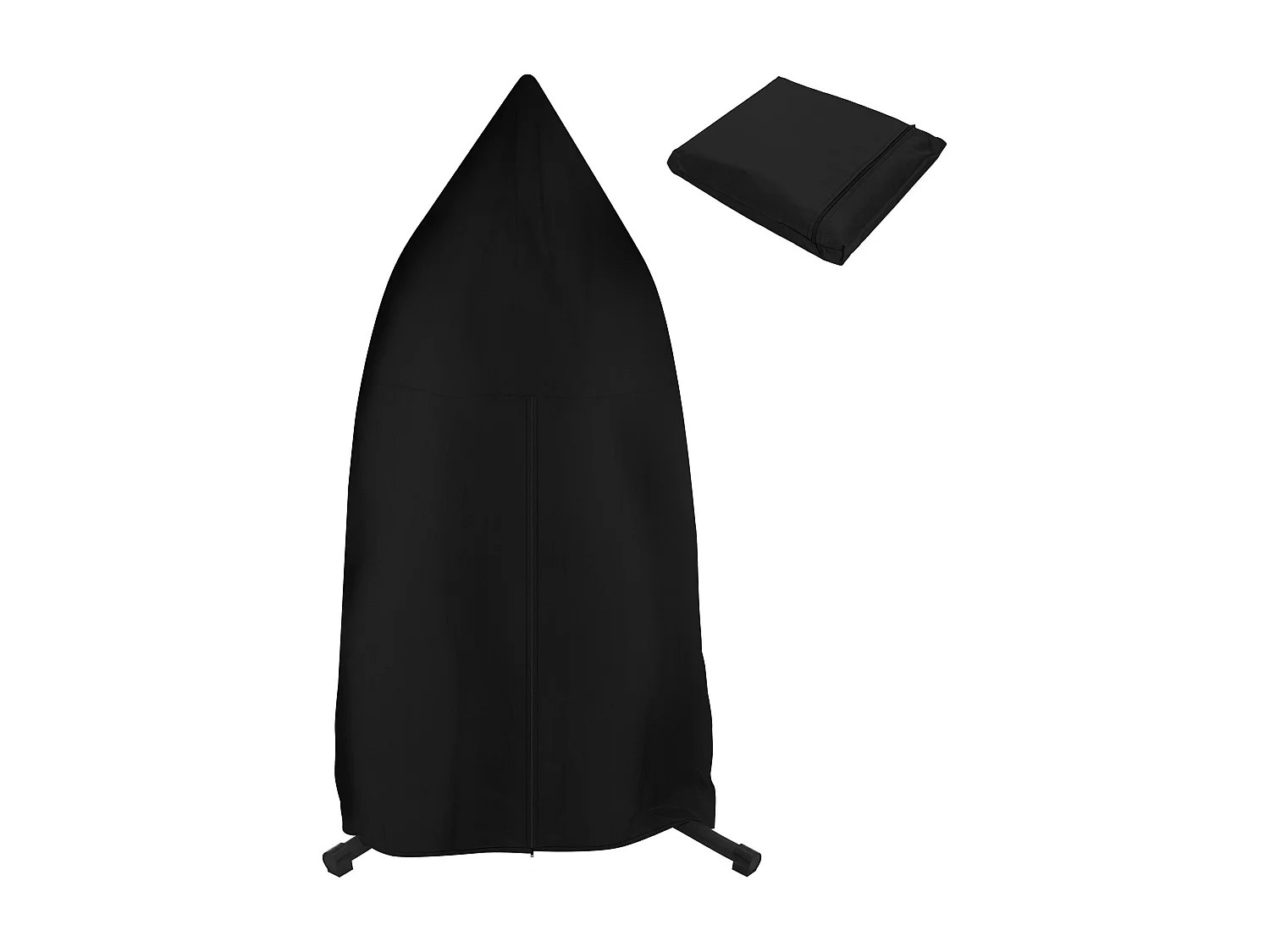 Funda protectora para silla colgante impermeable negra con cremallera y cordón