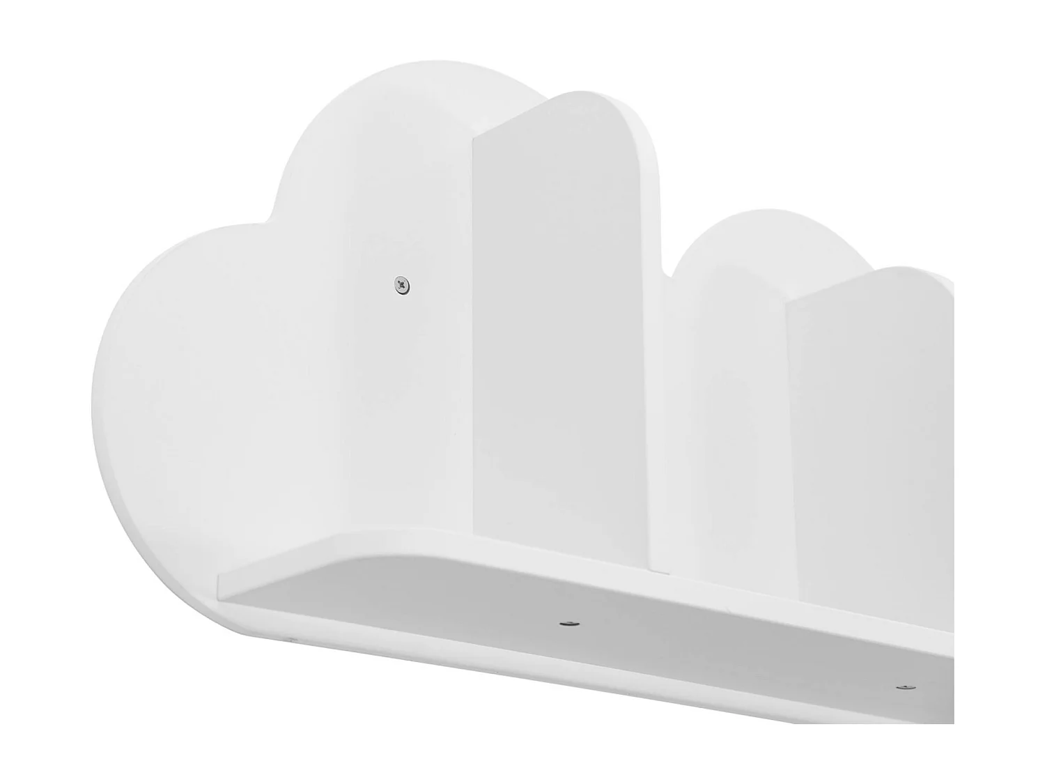 Estantería de pared nube para dormitorio infantil, set de 3 blanco