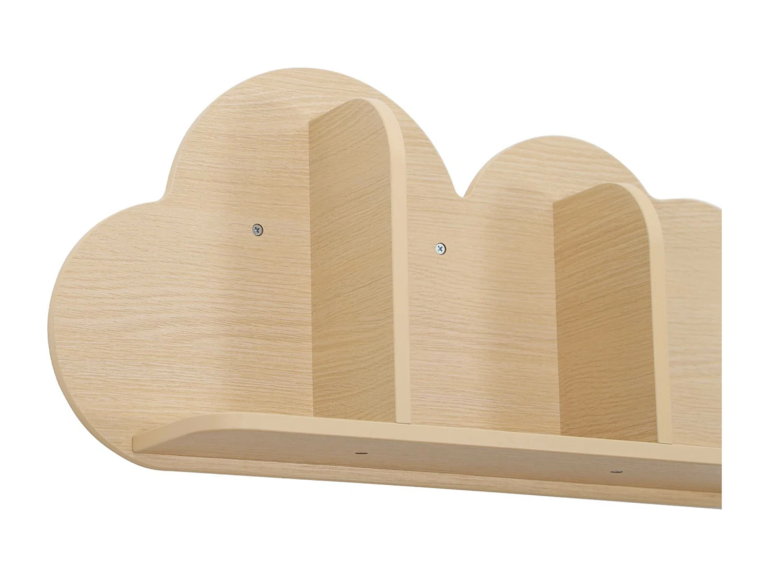 Lot de 3 étagères murales couleur naturelle nuage pour chambre enfant