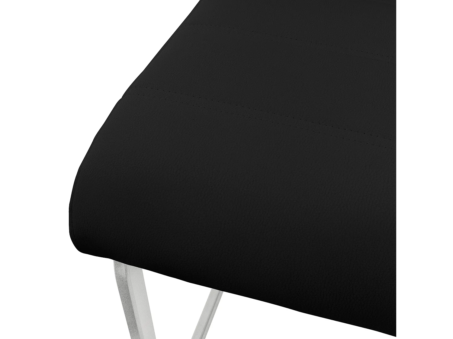 ML-Design 6x Sillas de comedor basculantes, tapizadas PU imitación cuero negro con respaldo alto asiento diseño cantilever con estructura metálica