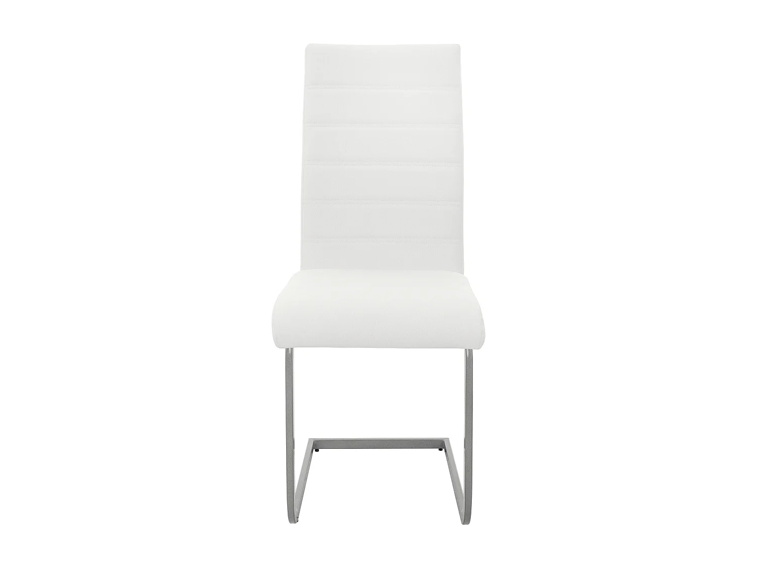 Set di 6 sedie per sala da pranzo cucina soggiorno a sbalzo pelle finta bianco