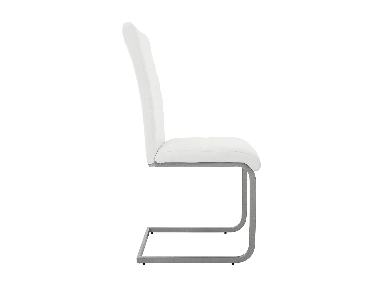 Set di 6 sedie per sala da pranzo cucina soggiorno a sbalzo pelle finta bianco