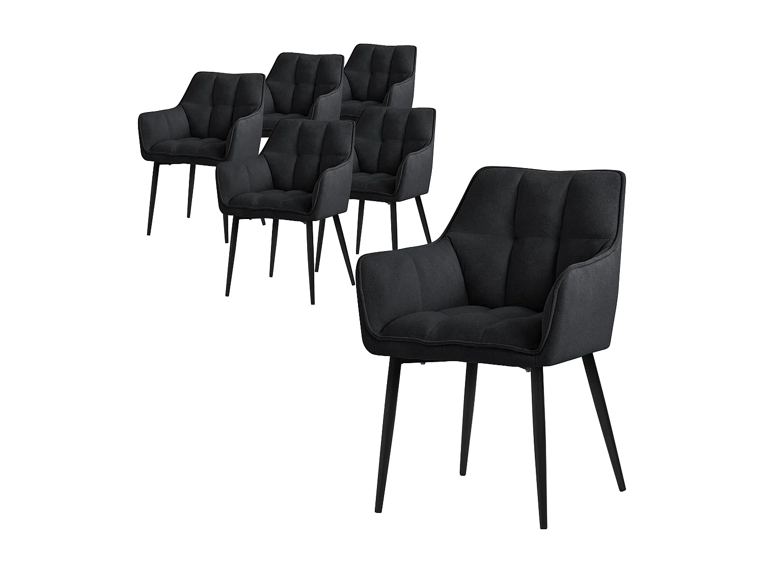 Set di 6 sedie per sala da pranzo Sedia da soggiorno Sedia da cucina Poltrona Se