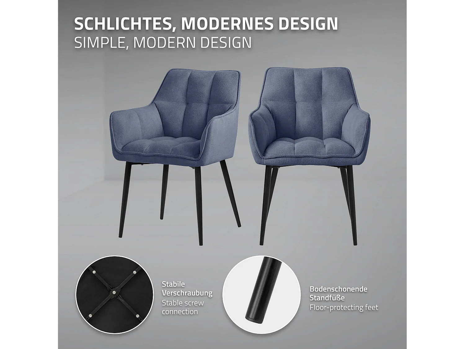 Lot de 6 chaises de salle à manger pétrole dossier et accoudoirs ergonomiques assise rembourrée en tissu éponge piètement en métal design moderne