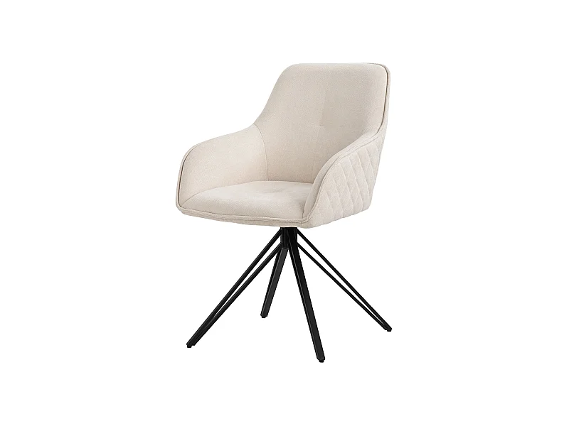 Silla giratoria Silla de comedor Sillón Giratorio 360 grados Silla de salón Crem