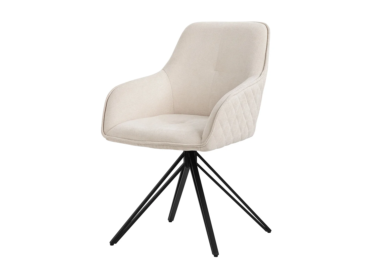 Silla giratoria Silla de comedor Sillón Giratorio 360 grados Silla de salón Crem