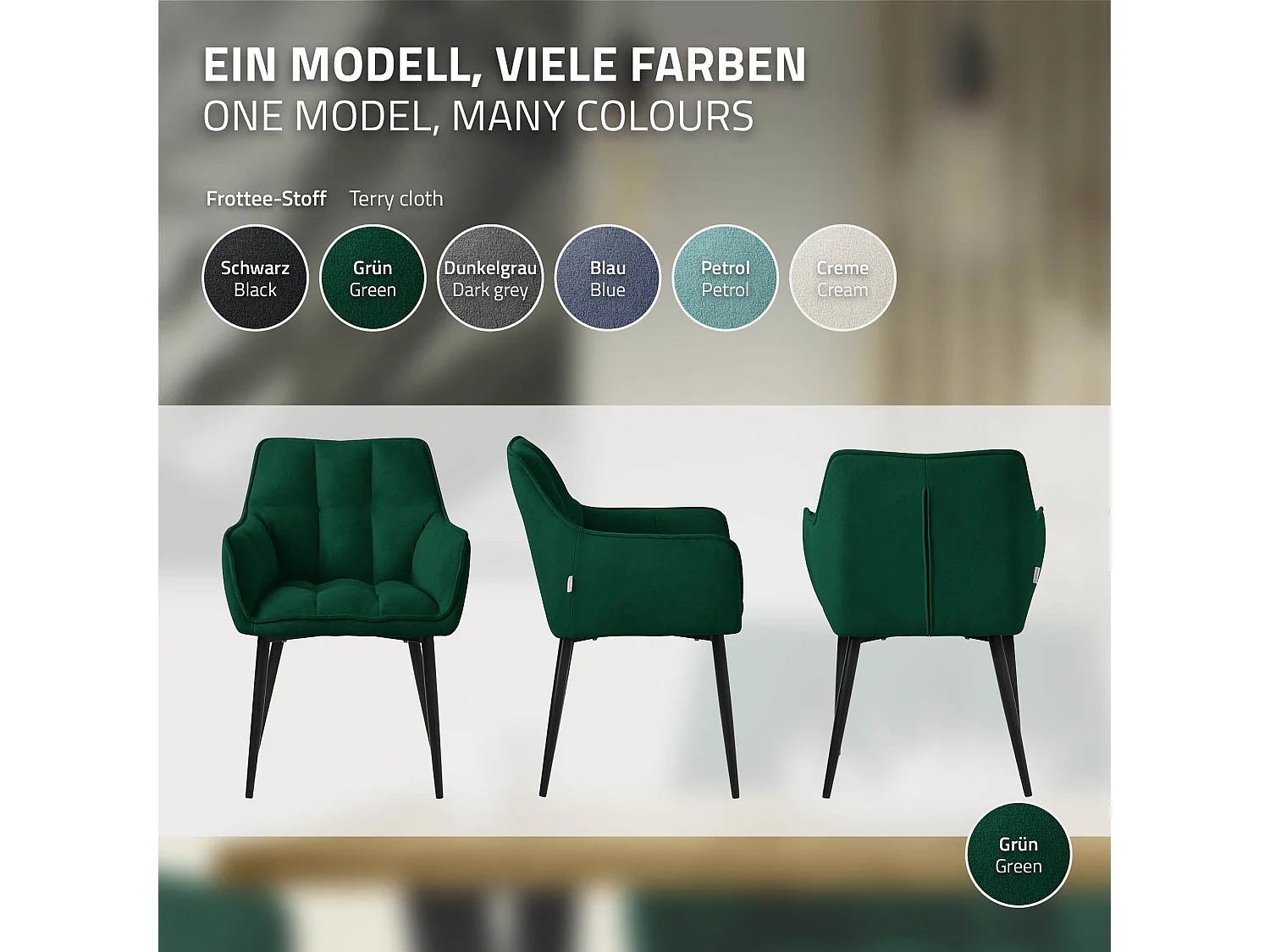 Lot de 2 chaises de salle à manger vieux rose assise et dossier rembourrés en éponge tissu polyester ergonomique pieds noir en acier design élégant