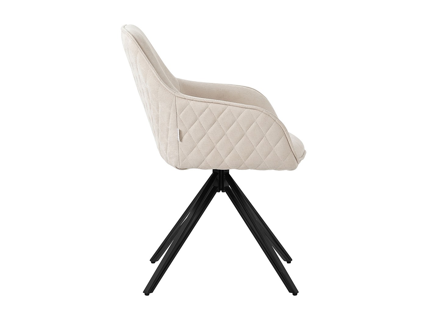 Fauteuil Lounge Design Los Angeles - Tissu Taupe, Pivotant Et Réglable En Hauteur