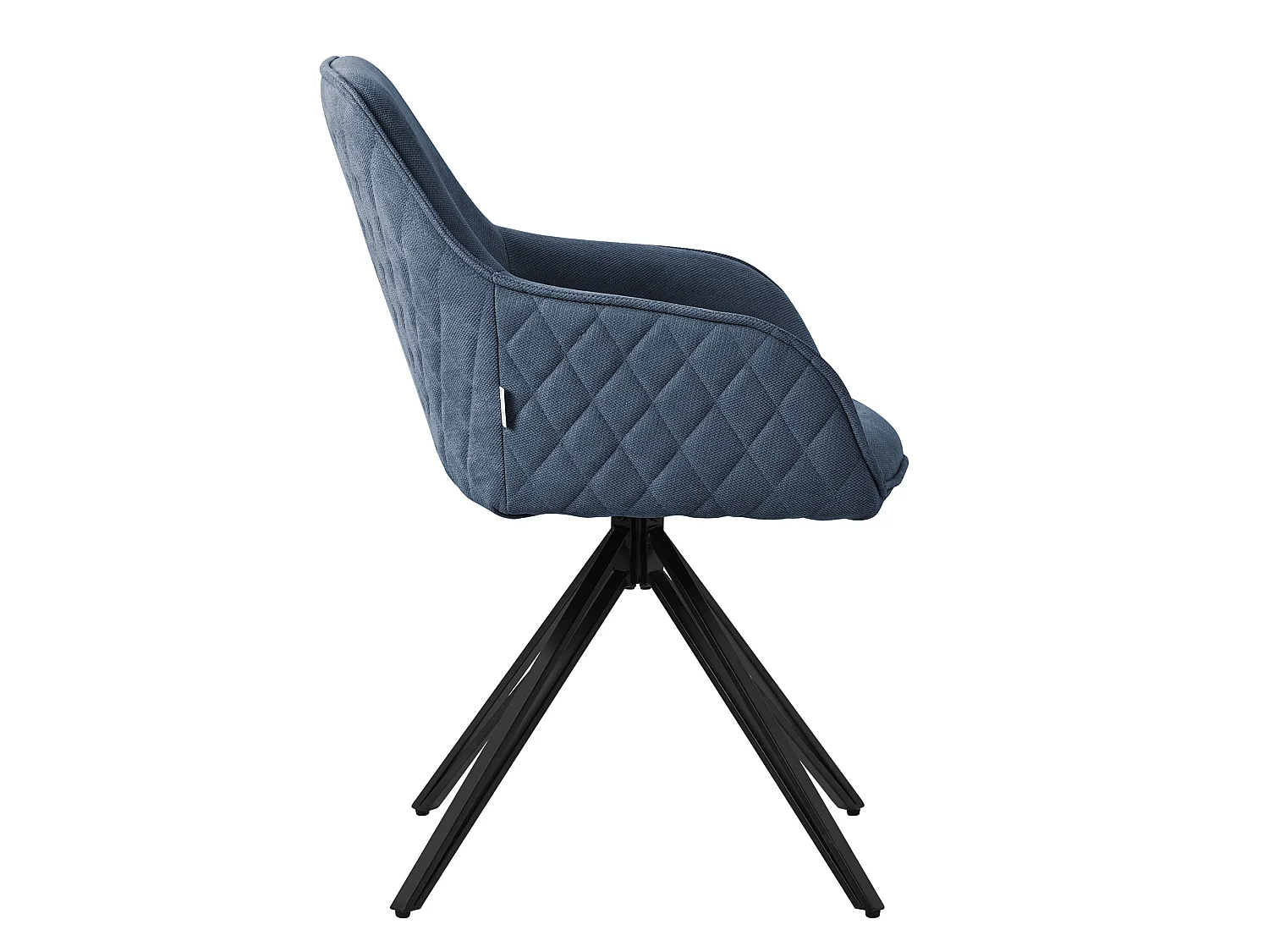 ML-Design 2x Sillas de comedor giratoria color azul sillón tapizado de tela tejida asiento de cocina con respaldo y reposabrazos mueble ergonómico