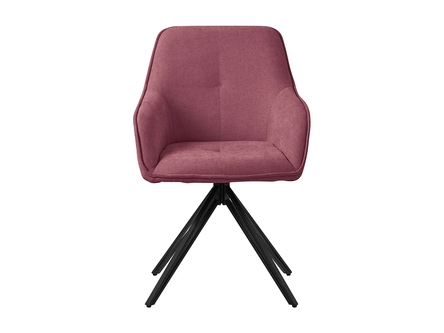 ML-Design Chaise de salle à manger pivotante 4er Set Textil Webstoff rosa, Chaise de salon avec accoudoirs/dossier, 360° chaise pivotante