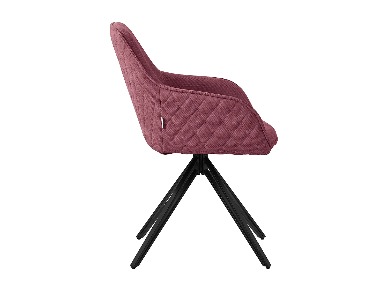 ML-Design Chaise de salle à manger pivotante 4er Set Textil Webstoff rosa, Chaise de salon avec accoudoirs/dossier, 360° chaise pivotante