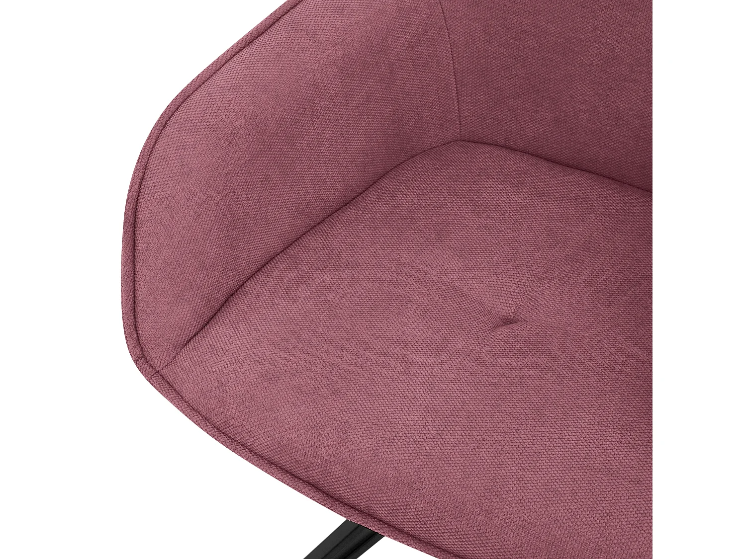 ML-Design Chaise de salle à manger pivotante 4er Set Textil Webstoff rosa, Chaise de salon avec accoudoirs/dossier, 360° chaise pivotante