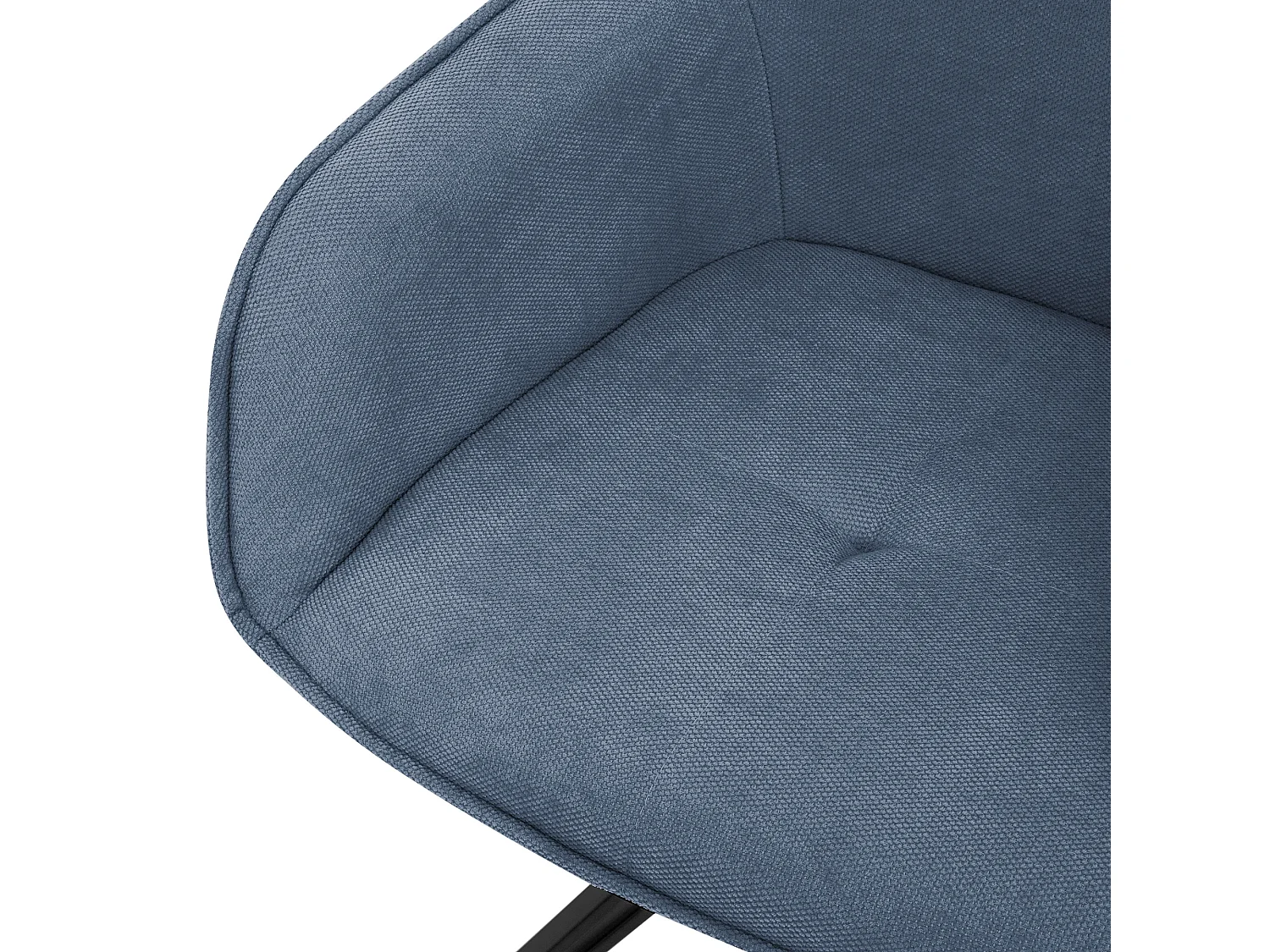 ML-Design 6x Sillas de comedor giratoria color azul sillón tapizado de tela tejida asiento de cocina con respaldo y reposabrazos mueble ergonómico