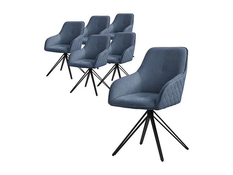 6 silla giratoria silla de comedor sillón giratorio 360 grados silla de salón az