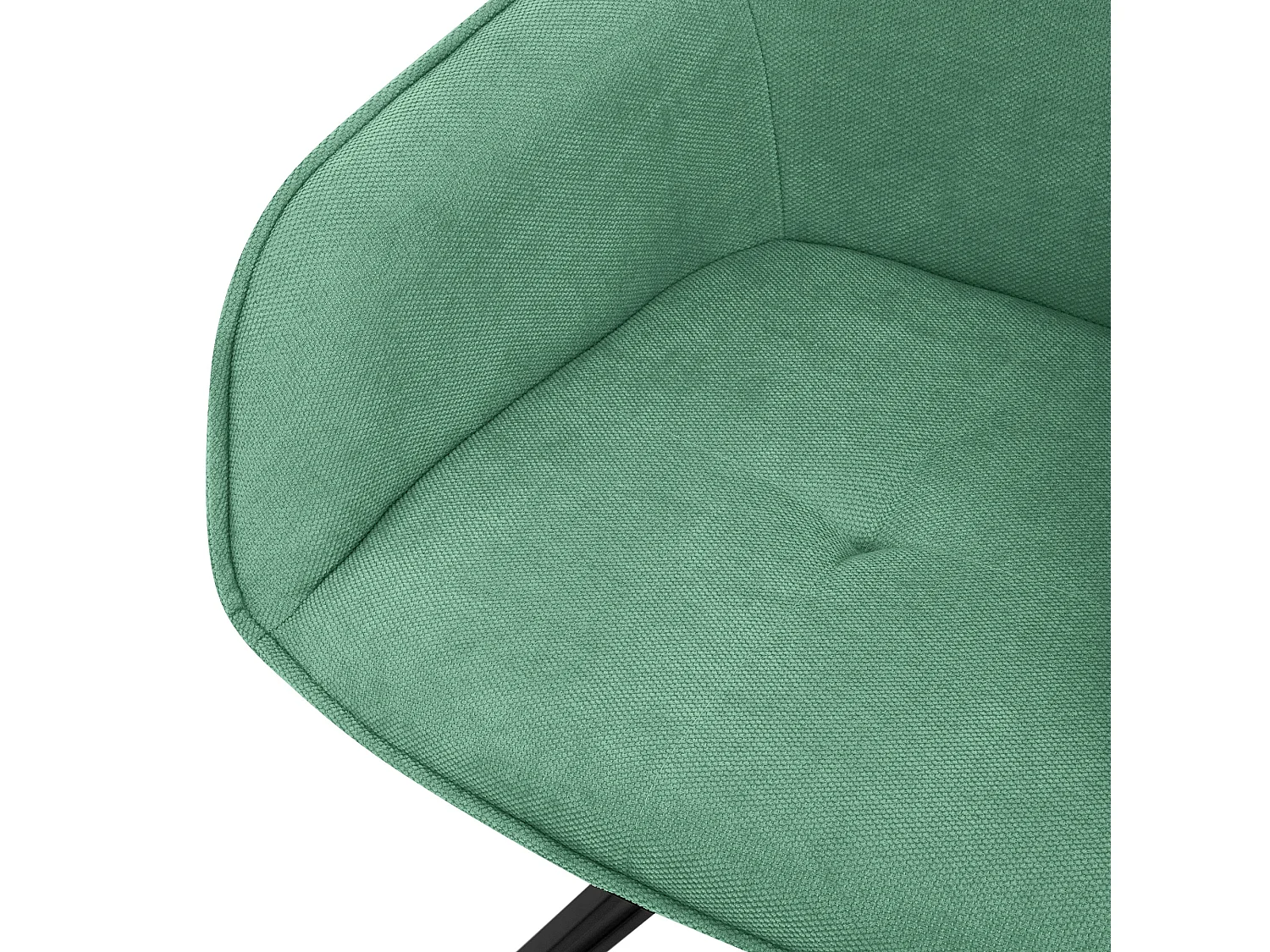 ML-Design 2x Sillas de comedor giratoria color verde sillón tapizado de tela tejida asiento de cocina con respaldo y reposabrazos mueble ergonómico