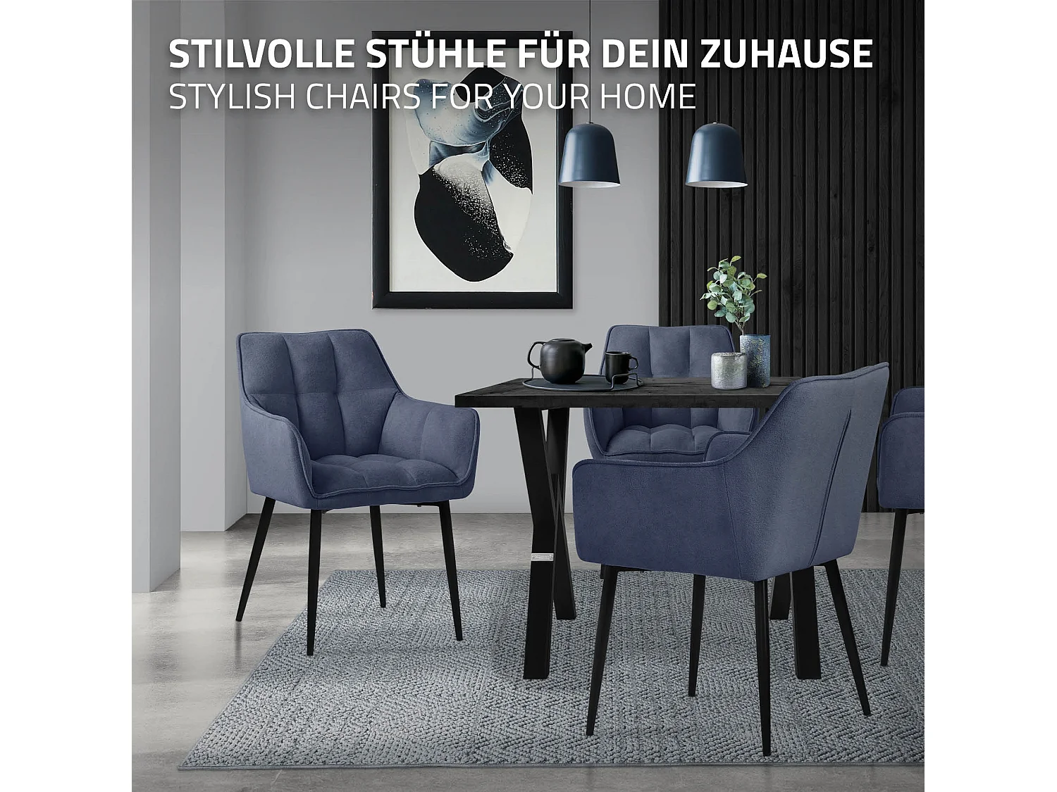 Set di 4 sedie per sala da pranzo Sedia da soggiorno Sedia da cucina Poltrona Se