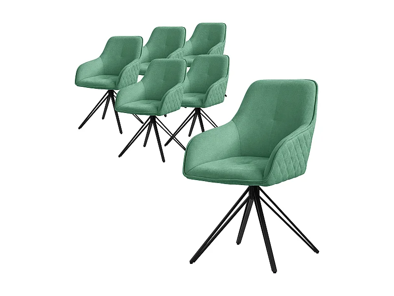 6 silla giratoria silla de comedor sillón giratorio 360 grados silla de salón ve