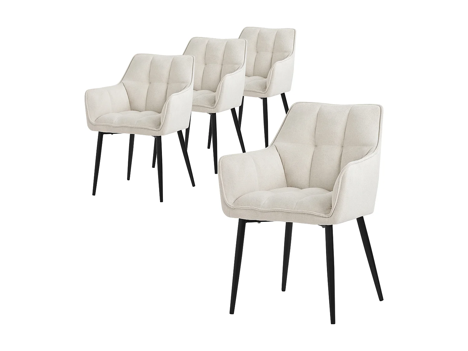 Set di 4 sedie per sala da pranzo Sedia da soggiorno Sedia da cucina Poltrona Se