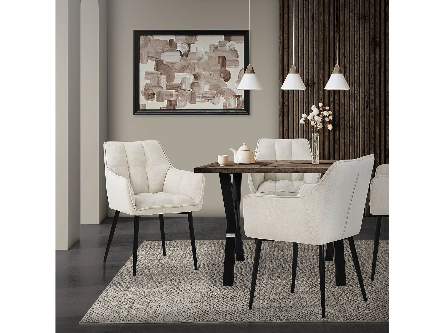 Set di 4 sedie per sala da pranzo Sedia da soggiorno Sedia da cucina Poltrona Se