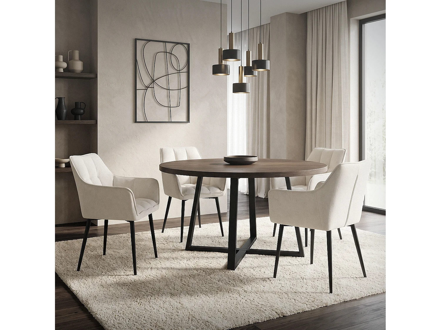 Set di 4 sedie per sala da pranzo Sedia da soggiorno Sedia da cucina Poltrona Se