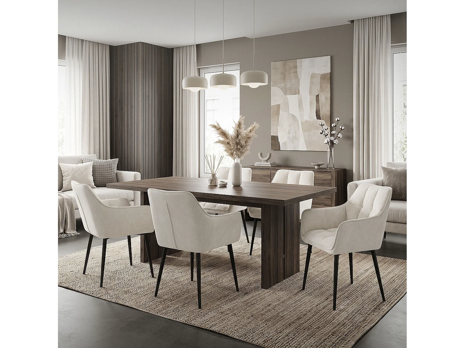 Set di 4 sedie per sala da pranzo Sedia da soggiorno Sedia da cucina Poltrona Se