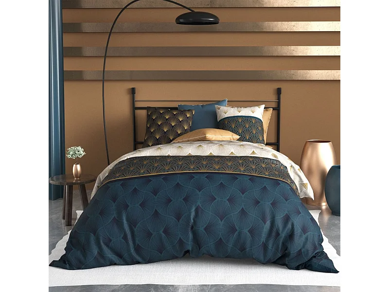 Parure de lit 240x260 cm coton 57 fils - 3 pièces Opala