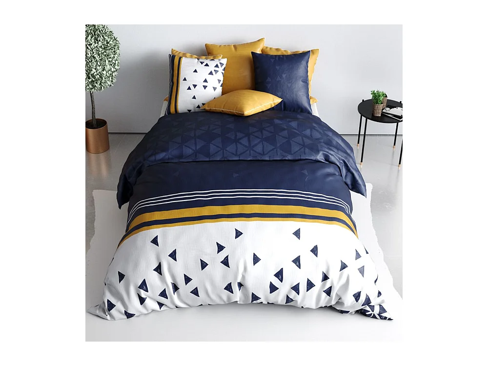Housse de couette 240x260 cm + 2 taies 100% Coton 57 fils Bondal