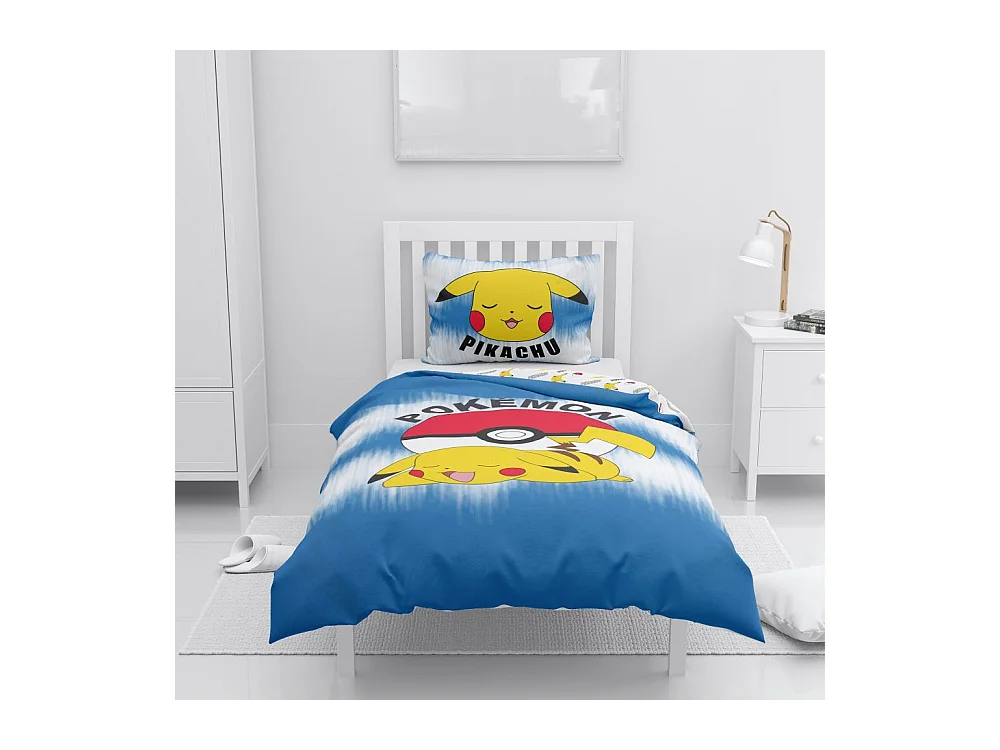 Parure de lit Pokemon Pikachu 100% coton 140x200 cm