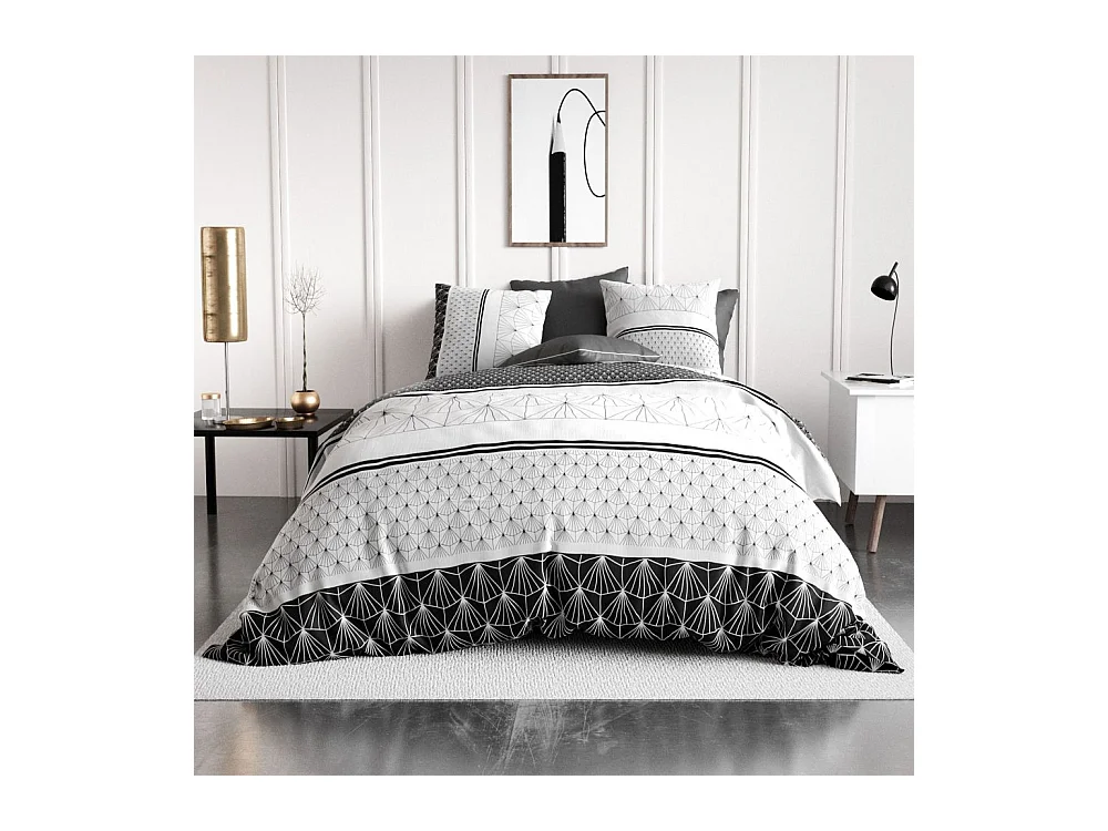 Parure de lit 220x240 cm coton 57 fils - 3 pièces Costa