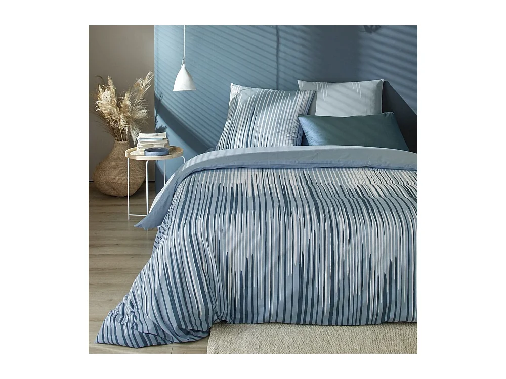 Housse de couette 240x260 cm + 2 taies 100% Coton 57 fils Pumori Ocean Blue