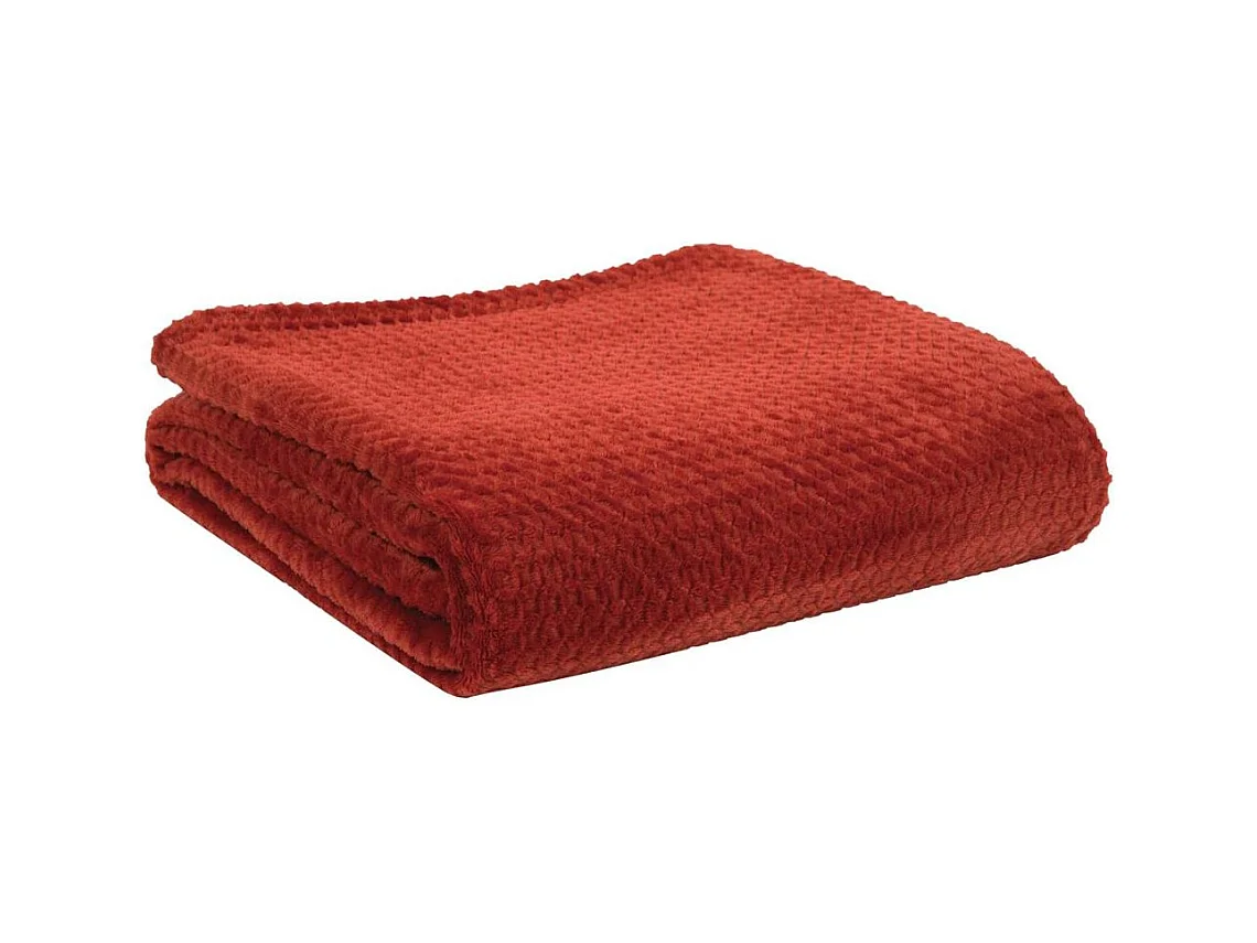Maxi plaid 180x230 cm Polyester Brique