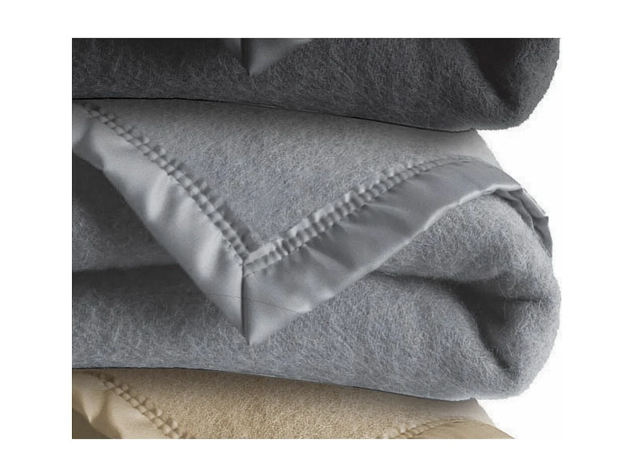 Couverture 180x220 cm Polyester / Viscose Gris