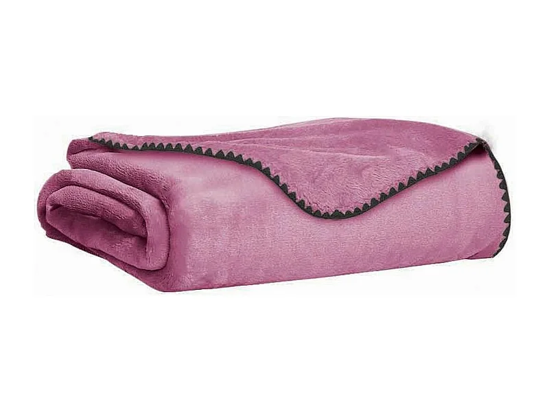 Maxi plaid 180x220 cm Polyester Croquet Anémone